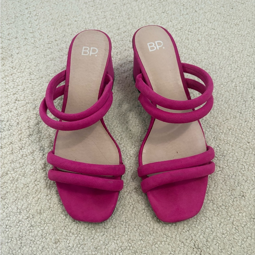 BP Women's Bright Pink Strap Sandals